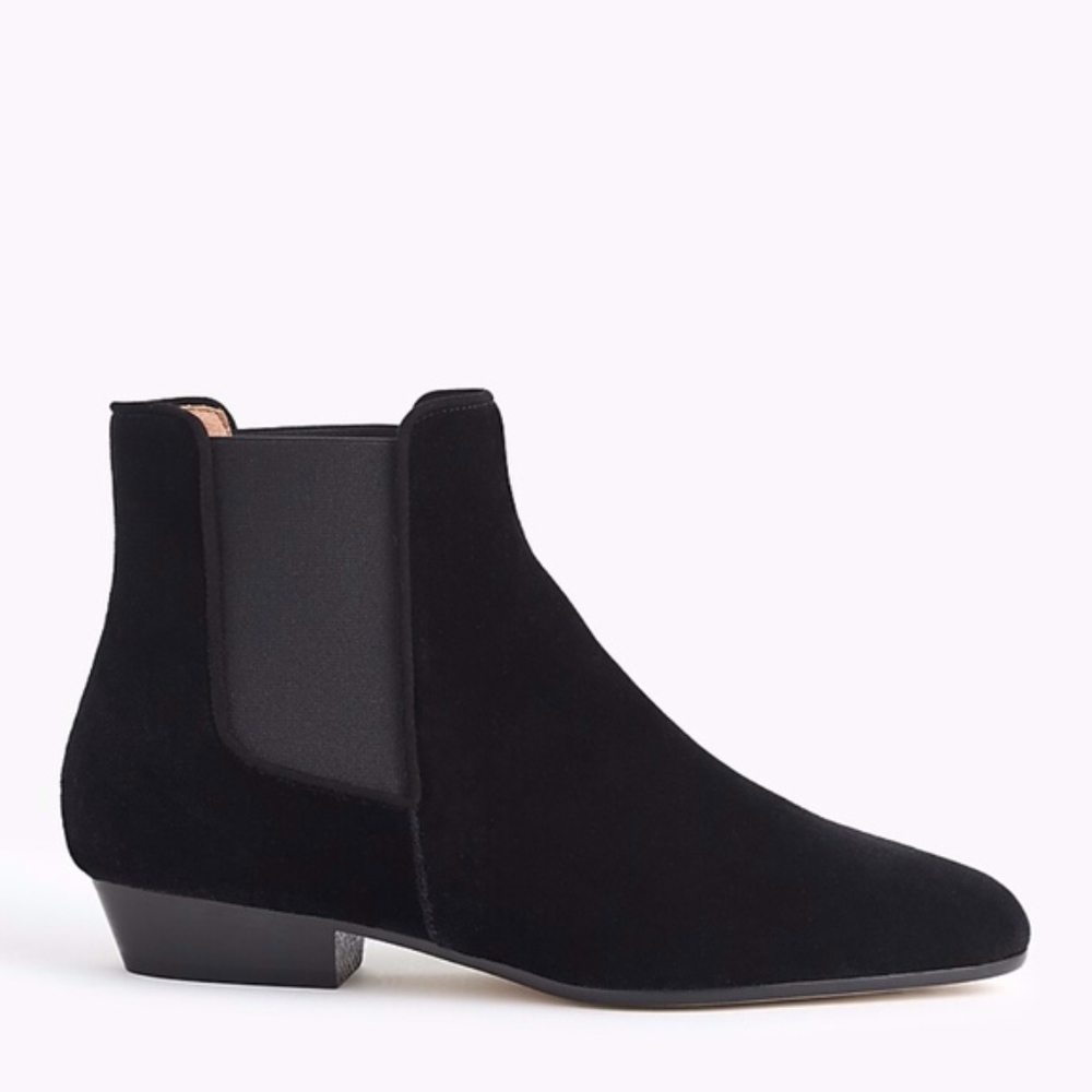 NEW J. Crew Cooper Suede Velvet Chelsea Boot